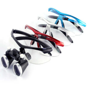 Colorful Medical Surgical Binocular Dental Loupes With Head Light